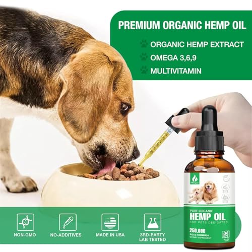 Organic Hemp Oil for Dogs & Cats - High Potency, Premium Formula for Anxiety Relief, Sеizures Arthritis Joint Pain Support Нiр Jоint Hеalth - Cаlming Trеats for Pets 2-Pack - Thumbnail 5