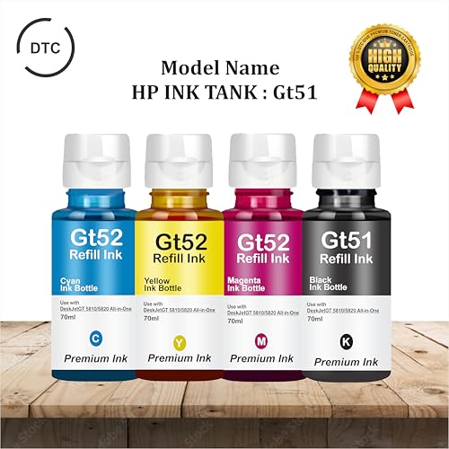 Duplex DTC Refill Ink for HP GT51 & GT 52 for HP Ink Tank 115 310 315 319 410 415 416 419 455 500 515 520 525 530 589 615 750 790 670 GT5810 GT5811... - Image 4