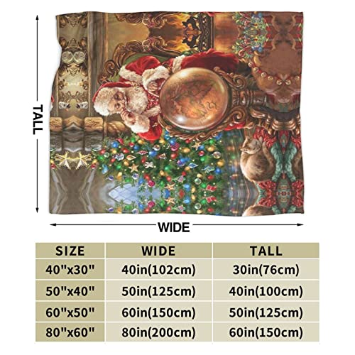 Couverture de Père Noël toutes saisons grande taille pour lit et canapé