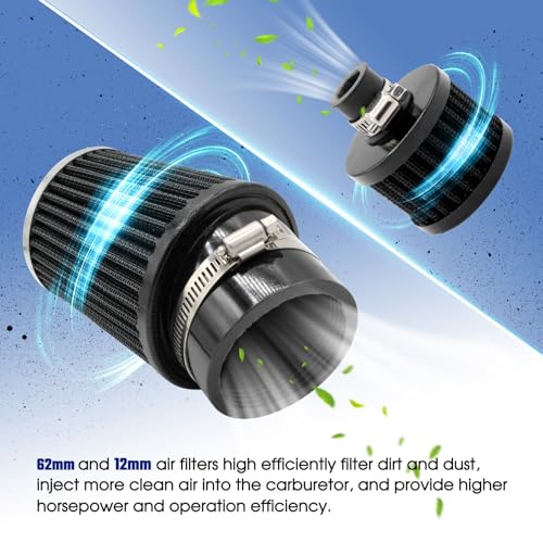 Image of Upgraded Mini Bike Air Filter Adapter Kit for Predator 212cc Coleman CT200U CT200U-EX BT200X KT196 224cc 196cc 6.5hp Hond* GX160 GX200 Engine Go Kart Performance Parts