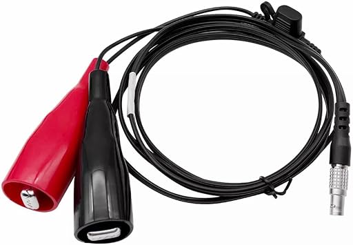 New Power Cable for Leica Total Station 5-pin 0B Wire to Alligator Clips 565854