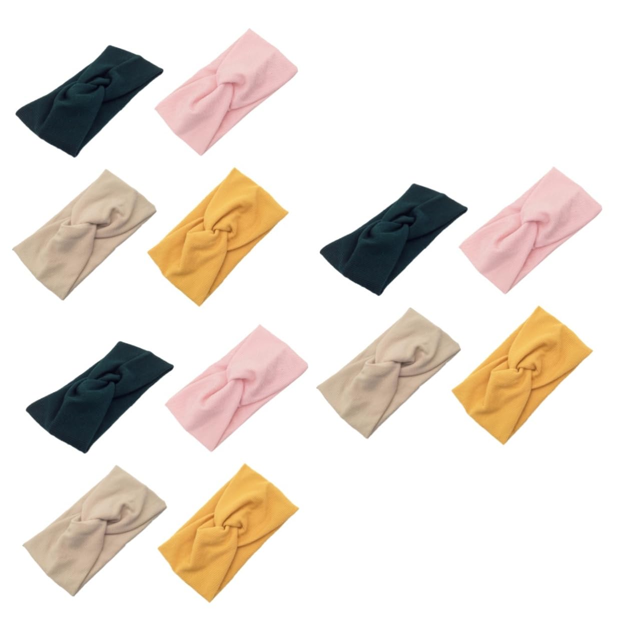 12 Pz Avvolgere La Testa Del Nodo Bohémien Criss Attorcigliata Bandane Per Le Donne Per Il Trucco Impacco Per La Testa Yoga Elastico Copricapo Mancare