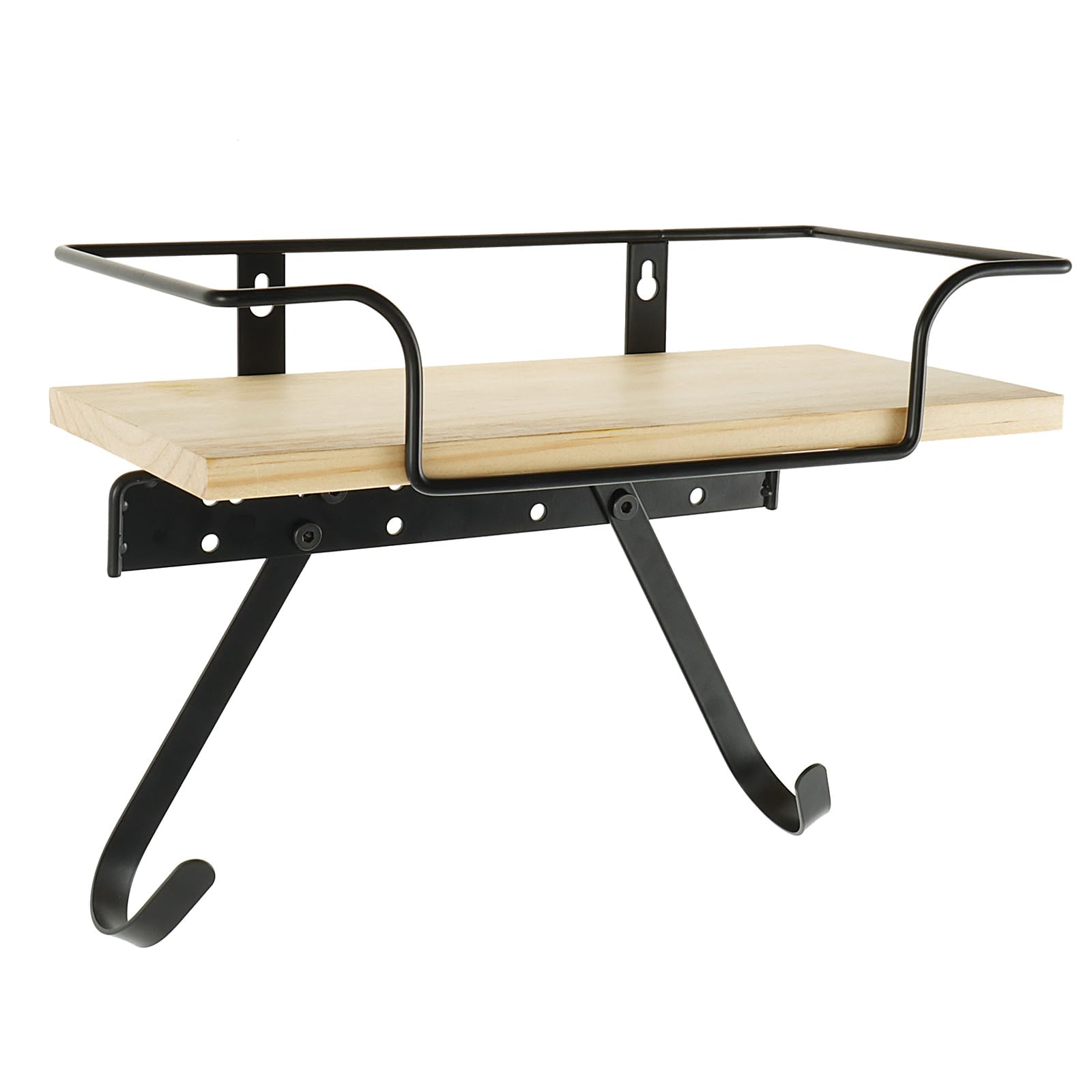 LYDODOKA Iron Holder Wall Mount, Wall Shelf Hanger for Iron and Ironing Board, Adjustable Iron Board Hooks for Laundry Room Decor Organization and Storage