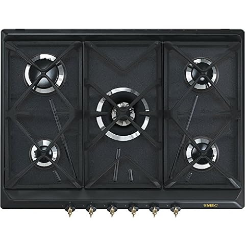 Placa de cocción de gas SMEG SRV876AOGH antracita Cover