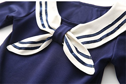 Mud Kingdom Pleated Dress Long Sleeve for Girls School Style4