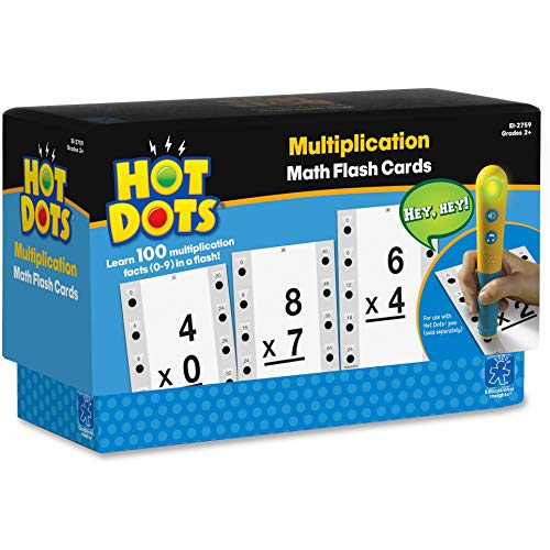 Educational Insights Hot Dots Math Flash Cards- Multiplication