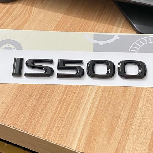 Image of 1PC 1993-2020 Car Tailgate Trunk Lid is 500 Letter Logo Nameplate Badge Emblem (Gloss Black)