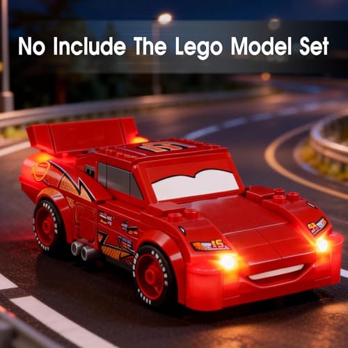 Image of LED Light for Lego 77255 Lightning McQueen Set, Light Kit Compatible with Lego 77255 Building Blocks Model, Not Included The Model Set