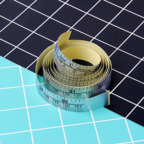 Kanitry 151cm Self Adhesive Metric Measure Tape Vinyl Ruler for Sewing Machine Sticker