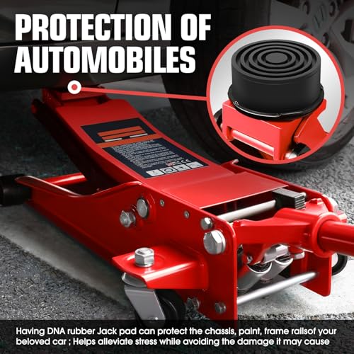 Image of DNA Motoring 2pack Floor Jack Rubber Pad, Frame Rail Protector, Car Lifting Pads Universal Jack Pad Adapter for Floor Jack, TOOLS-00622