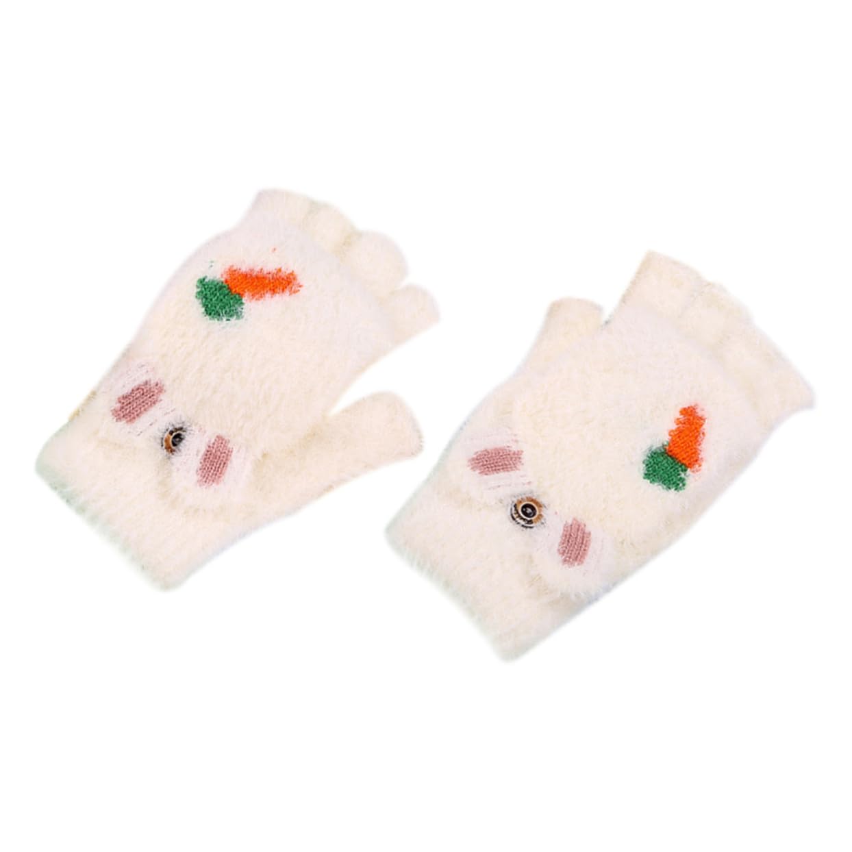 Didiseaon Gloves Flap Cover Boys and Girls Thermal Gloves for Cold Cartoon Design for Mobile Use