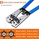 HX-50B Batteriekabelschuh Crimpzangen Handelektrikerzange zum Crimpen von Drahtkabeln von 6-50mm² (AWG 8-1/0) mit verstärkter und verdickter Metallplatte (HX50B crimper+60PCS terminals)