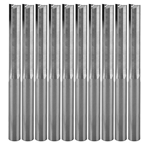 EU_HOZLY - 10 fresas rectas de carburo de tungsteno CNC de 4 mm, 22 mm CEL 2, fresas rectas para madera Cover
