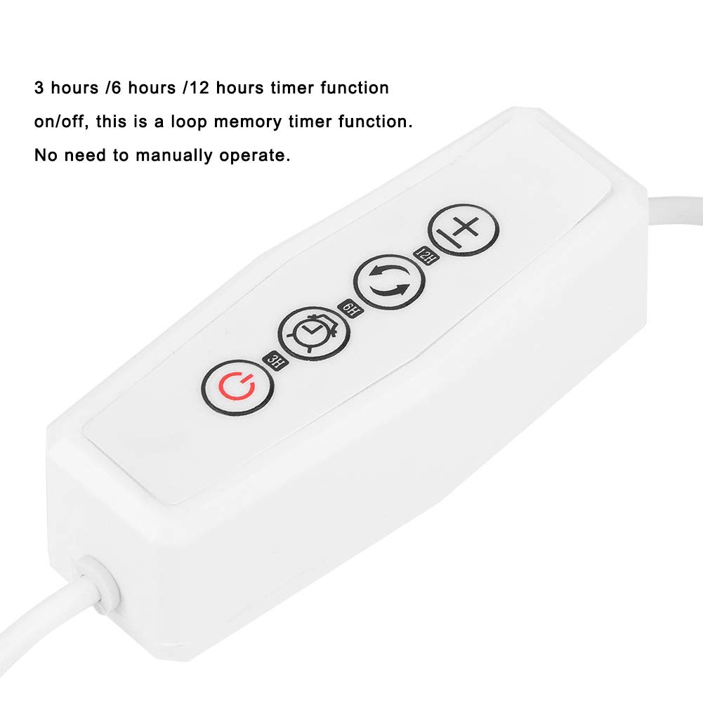 LED Grow Light para planta interior, lámpara de espectro completa de base E27, diseño de cuello de cisne de 3 cabezas, 75W USB con plantas hidropónicas