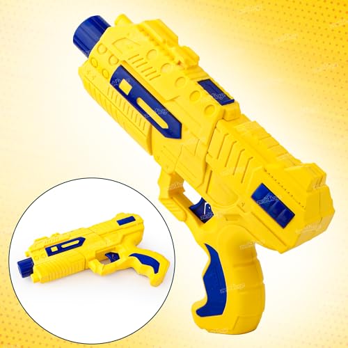 Image of Zest 4 Toyz 2 in 1 Shooting Gun Soft Bullet Gun for Kids Toy with 6 Soft Darts and Water Gel Balls Fun Target Shooting Game for Kids Dart Toy Gun for Boys - Yellow