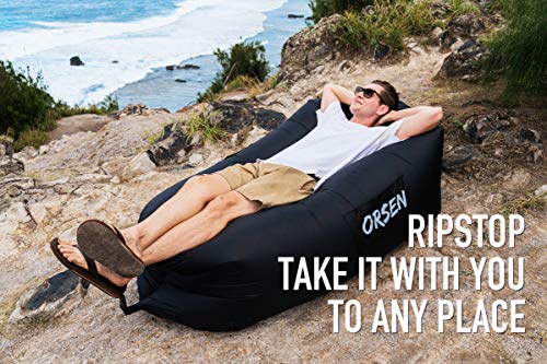 ORSEN Aufblasbares Sofa, Luftsofa, Air Lounger Camping Zubehör, Luftsack Liege Geschenk Für Männer, Camping Gadgets Für Strand, Outdoor, Party, Reisen, Meer - Image 3