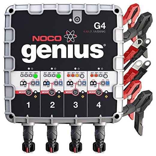 NOCO Genius G4 6V/12V 4.4 Amp 4-Bank Battery Charger and Maintainer