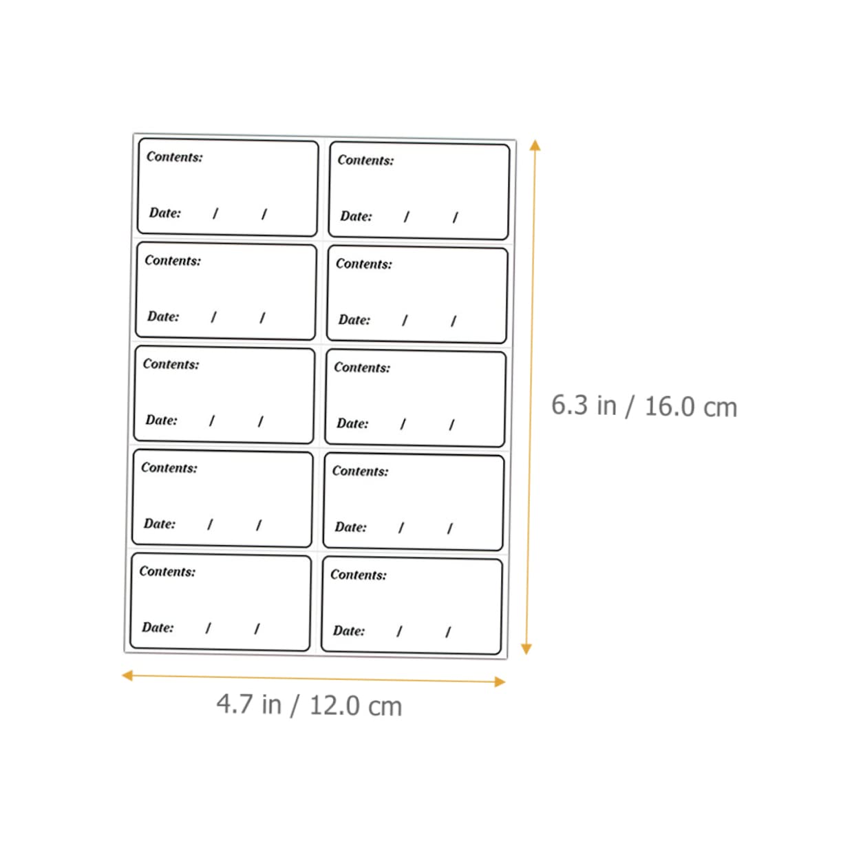 HOMSFOU 3 Sätze Selbstklebende Lebensmittel Etiketten Für Kühlschrank Und Gefrierfach Ablösbare Wasserdichte Pvc Aufkleber Zur Datumsbeschriftung Leicht Zu Beschriften Und 400 Stück * 3