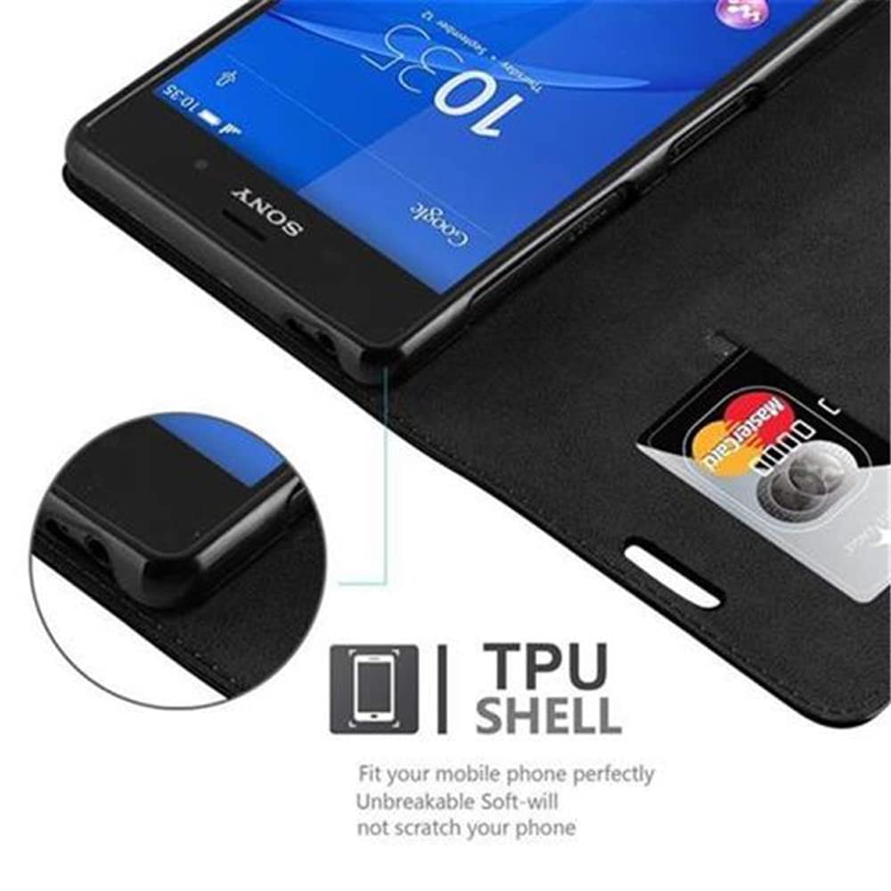 Funda Tipo Flip Con Cierre Magnético Para Sony Xperia Z5, Negro Antracita - Cadorabo