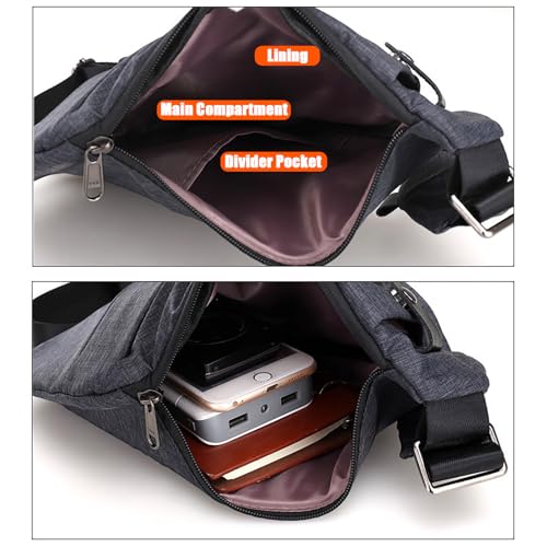 Anti Theft Travel Bag Crossbody, Multi-pocket Anti-theft Purses, Sling Bag with Adjustable Strap for Women Men4