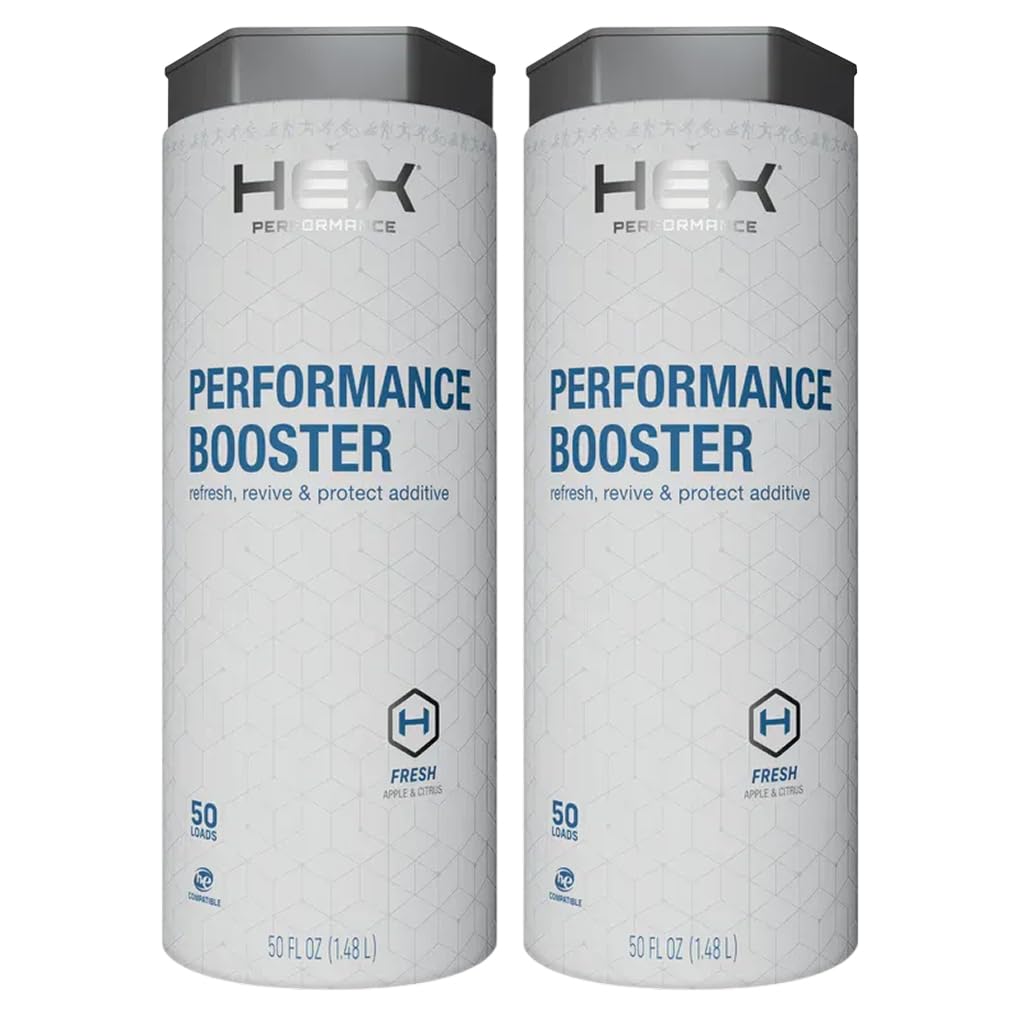 HEX Performance Fabric Booster, Fresh, 100 Load (Pack of 2) - Safe for Activewear, Made for Sensitive Skin, Eco-Friendly