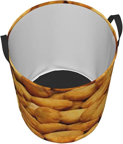 Miniatura 9 de Foruidea Cesta de lavandería de piel animal con estampado de leopardo, cesta de lavandería, contenedor de almacenamiento plegable, cestas de ropa de