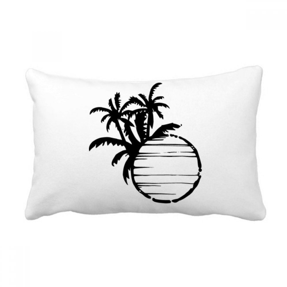 Coussin de décoration multicolore 16x24 pouces avec housse motif plage et insert