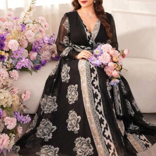 Image of TOLEEN Women's Plus Size Sequin Dress Luxurious Style Formal Cocktail Evening Party Maxi Dresses