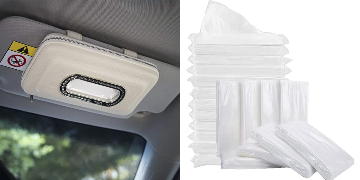 Bought Together: 1x Car Tissue Holder+12Pack Refills