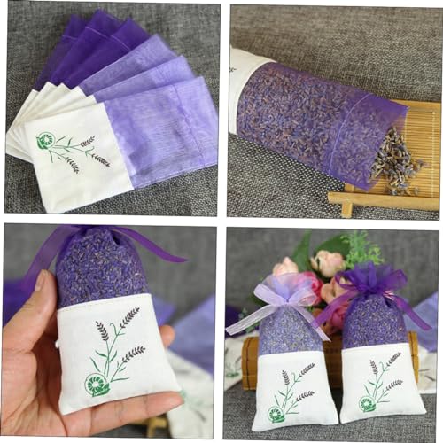 Alipis 12pcs bolsas de sachet lavanda con cordón organizador miniatura 4