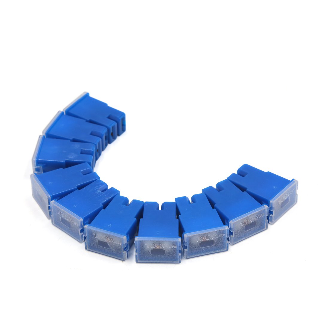 AERBNYEQP 10Pcs 32V 100A Blue Plastic Female PAL Blades Fuse Connector for Cars Vehicle