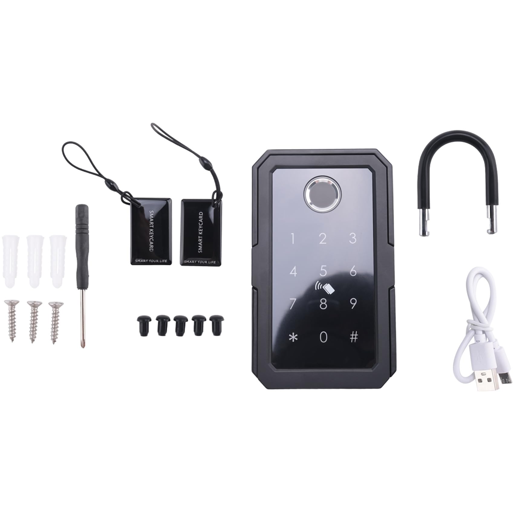Cassetta di sicurezza Smart Key, Home Key Wireless Smartlock Box, cassetta elettronica, app, codice digitale, cassaforte Bluetooth per host, facile da installare, facile da usare