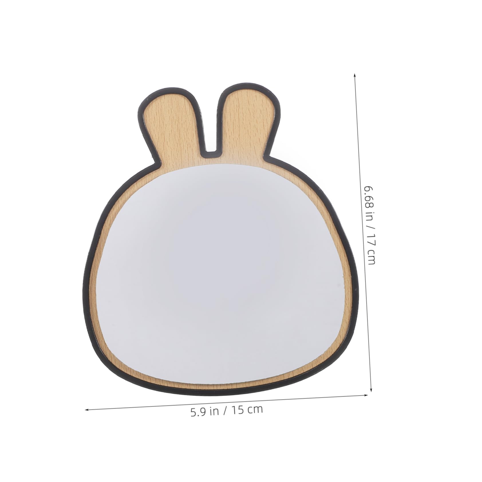 HAPINARY Wooden Tabletop Mirror Portable Make up Stand for Little Toddler Bath Baby