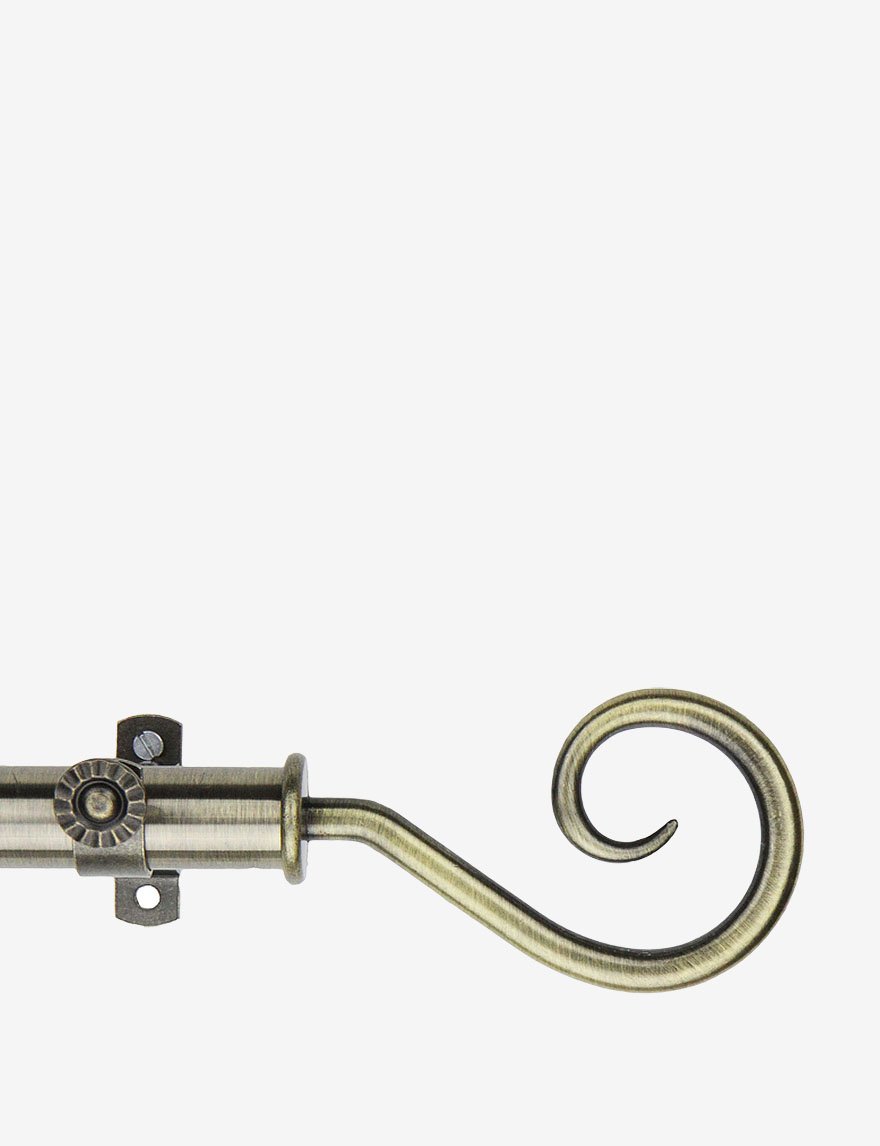 Modern Curl Curtain Rod and Hardware Set Size: 28