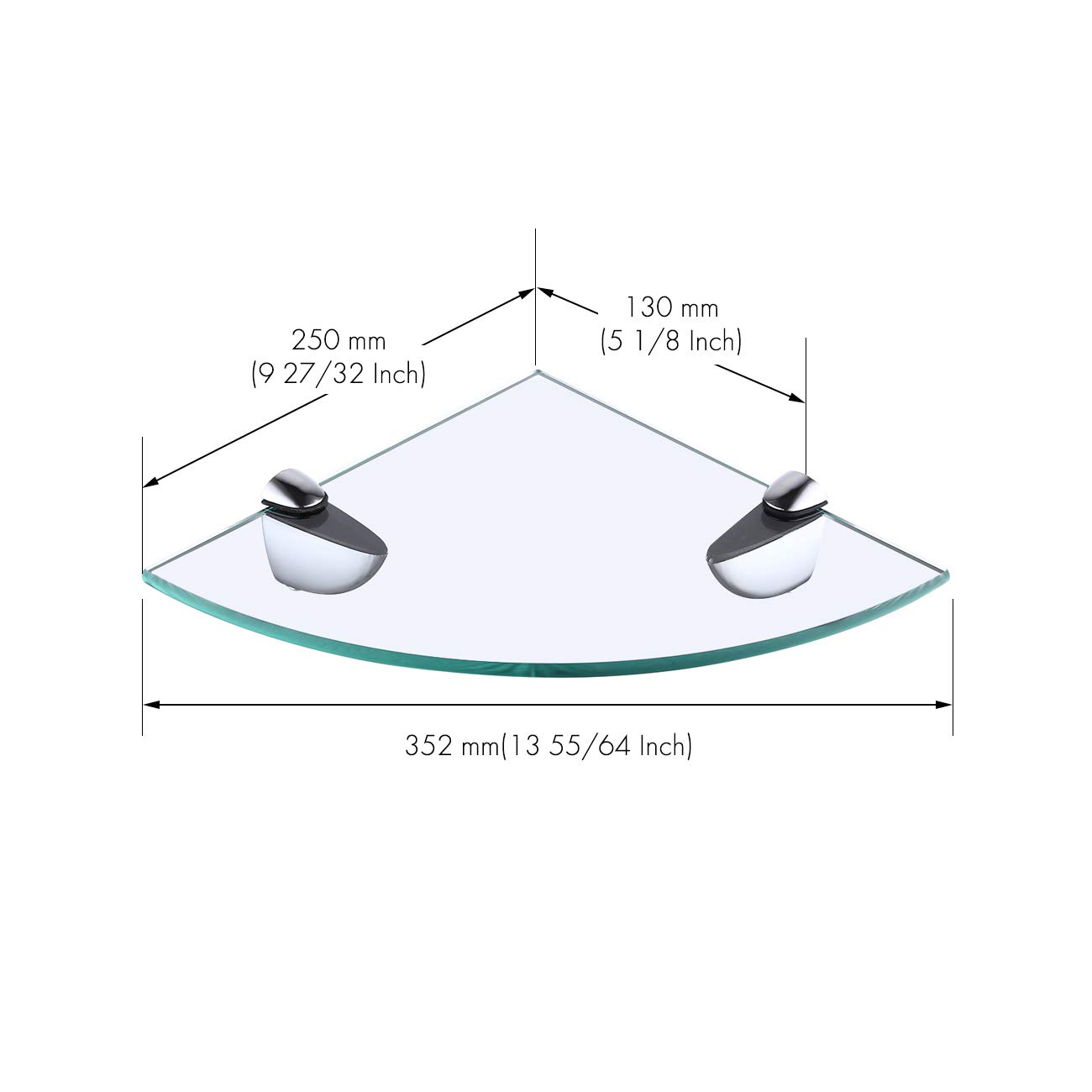 Buy KES Shower Corner Shelf Glass, 8MM Thick Tempered Glass Shelf for