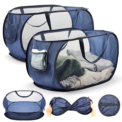 Yokuni 2 Stück Faltbarer Wäschekorb 36 x 36 x 58 cm, Pop Up...