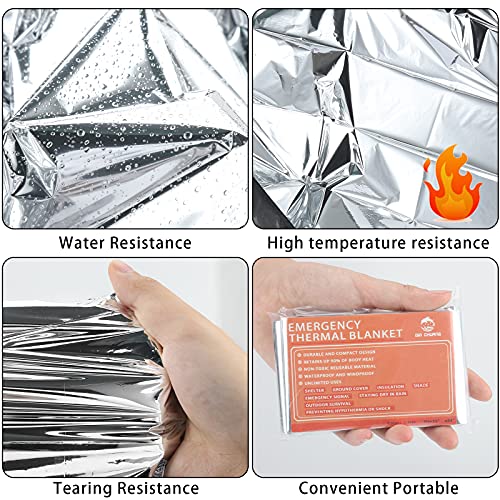 Emergency Mylar Thermal Blankets -Space Blanket Survival kit Camping Blanket (Pack of 6). Perfect for Outdoors, Hiking, Survival, Bug Out Bag ,Marathons or First Aid - Image 5