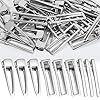 LEOBRO Metal Hair Clips, 50 PCS Alligator Barrettes for Women, Girls, DIY Hair Bows, Silver Crafts Clips