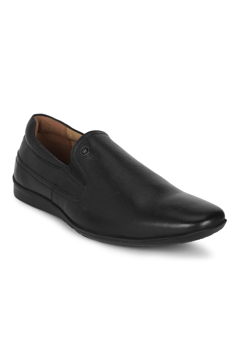 Louis Philippe Men Black Leather Slip-Ons (B0D5H43HGB) Amazon Price History, Amazon Price Tracker