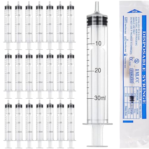 20 siringhe in plastica da 3 ml con coperchio, set di siringhe sterili per colostro, senza ago per l'alimentazione, siringa liquida per colla, inchiostro, olio motore, alimentazione animale neonato