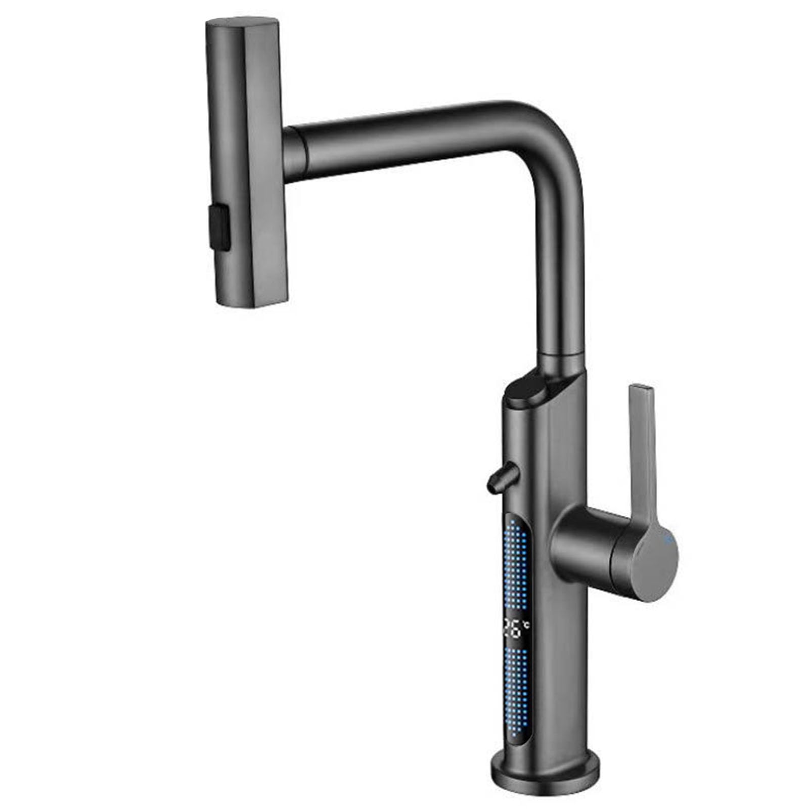 Robinet de cuisine extractible gris pour simplifier la vaisselle et préparer les repas