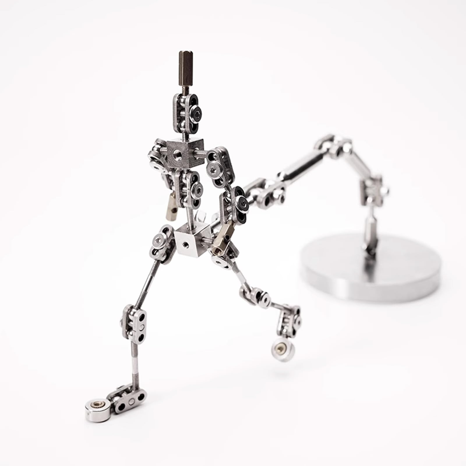 Esqueleto De Personaje De Animación Stop Motion con Sistema De Aparejo De Armadura De Acero Inoxidable (Cabeza Roscada), Adecuado para Animación Stop Motion(Size:18cm,Color:Pro)