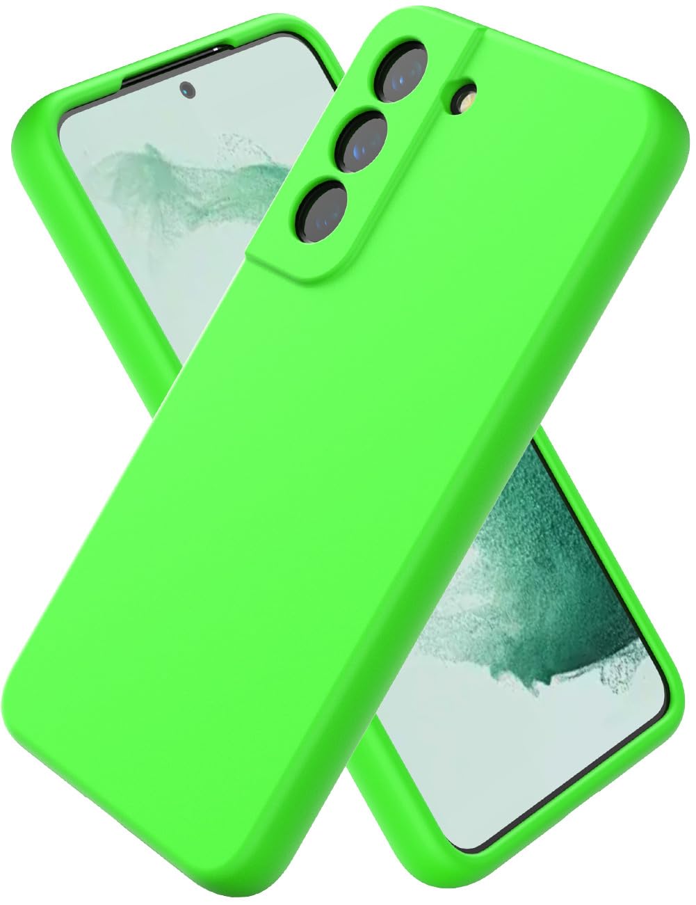 CUZMIGO for Samsung Galaxy S22 Case Liquid Silicone, Slim Fit Thin Soft Shockproof Phone Case for Women Girl Men Cute, Upgraded Camera Protection and