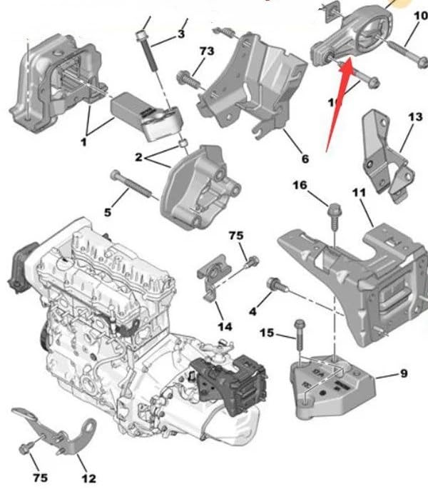 Support Moteur Pour Peugeot 301 208 207 308 2008 1806A6 180682