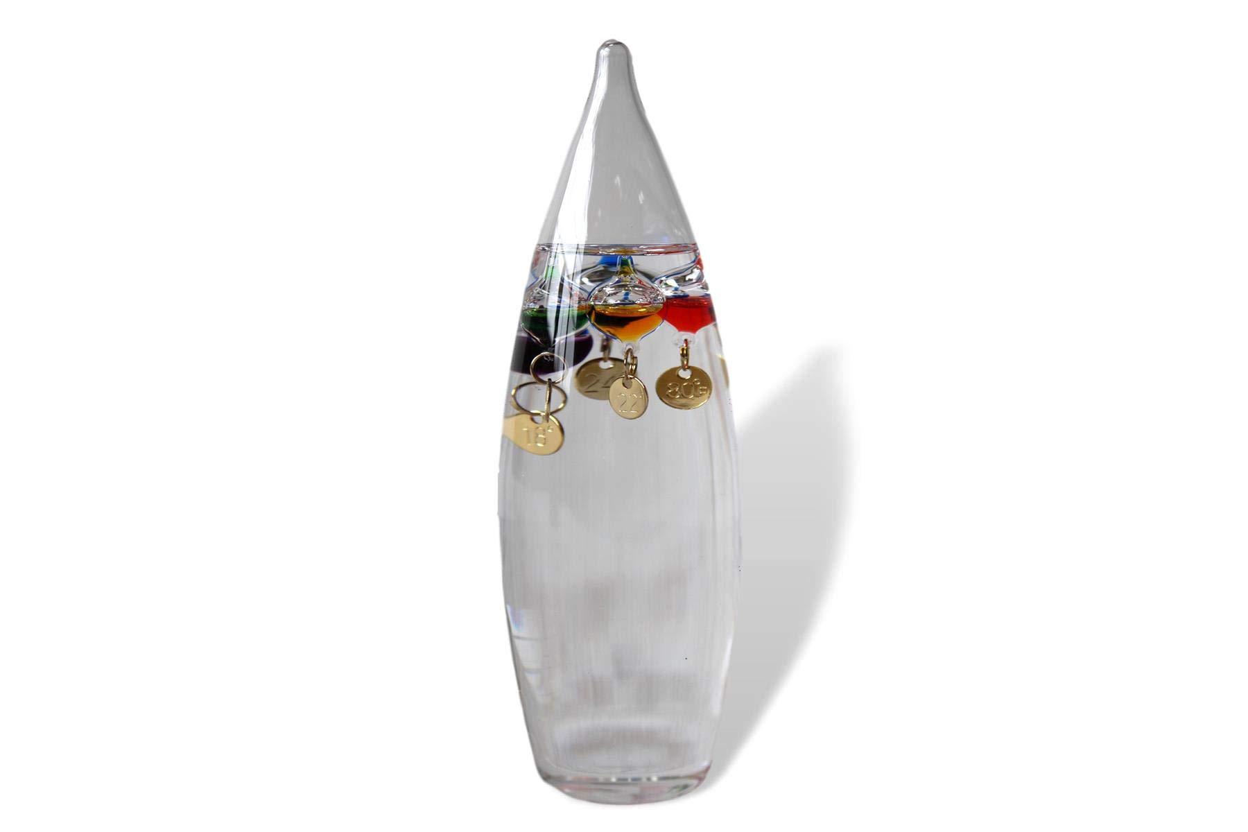 Galileo Thermometer Bullet Shaped Temperature Gauge Multicolored