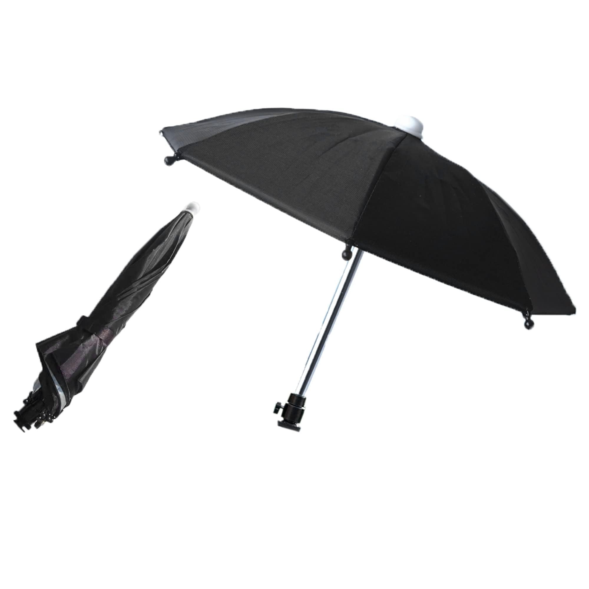 Khazna Camera Rain Umbrella, Waterproof Camera Accessory Umbrella Camera Sunshade Hot Shoe DSLR Camera Rain Protection Umbrella Sunshade Umbrella for Camera Accessory with Storage Bag