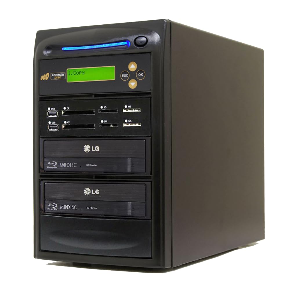 Acumen Disc 1 to 1 Crossover Blu-Ray DVD Disc Duplicator &amp; Bi-Directional Multimedia Flash Memory Copier (CF SD MS USB) / Media Converter - Disc to Disc/Media to Media
