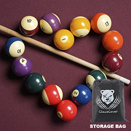 Clawscover 7/8/9 Feet Billiard Pool Table Covers Waterproof Outdoor Indoor 420D Polyester Cloth Scrathed-Free All Season Rain Dust Uv Protection Snooker Furniture Table Cover,7Ft-92Lx 52Wx8H Inch #TOP6