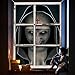 Halloween Window Cover Decorations, Fabric The Nun Creepy Halloween Curtain Horror Movie Poster Window Door Covering Decor for Haunted House, Scary Halloween Window Clings Decals Indoor Outdoor