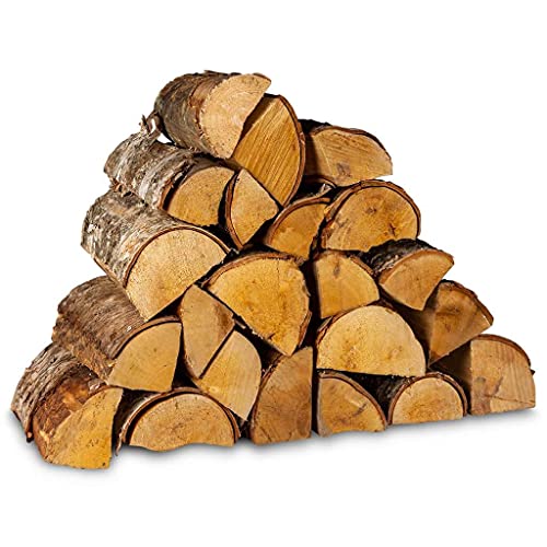Logpile 20kg Birch Kiln Dried Fire Logs for Wood Burners | Ready to Burn, Long Burning & Quick Lighting, Smokeless, Firewood for Stoves, Fireplaces & Firepits | Premium Sustainable British Hardwood